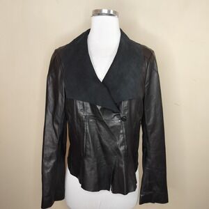 For Joseph Black Butter Soft Leather Jacket‎ Zip Cuff